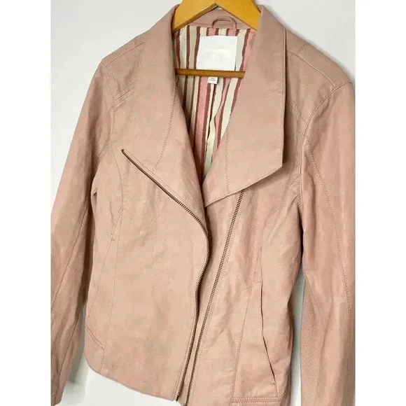 Anthropologie Ett:twa Ripley Faux Leather Moto Jacket size PM - Picture 9 of 10